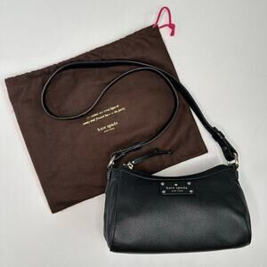 Kate Spade New York Black Pebble Leather Crossbody Handbag